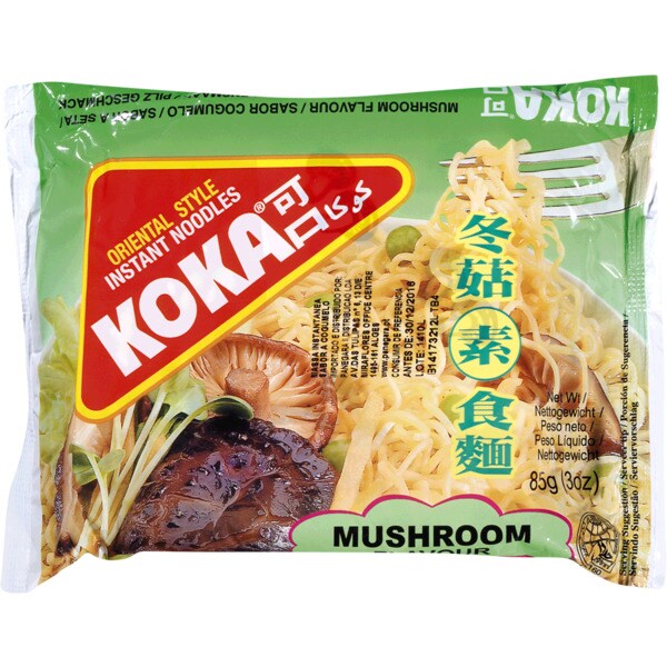 Koka Massa Instantânea com Cogumelos embalagem 85 g