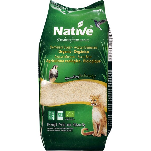 Native Açúcar Moreno Biológico embalagem 1 kg
