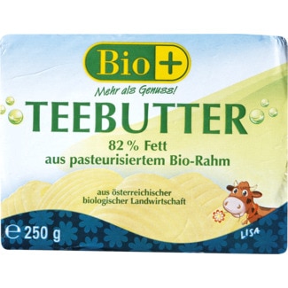 Manteiga sem Sal 82% Gordura Biológica embalagem 250 g - Bio +