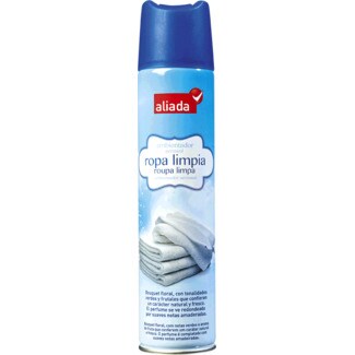 Aliada Ambientador Aerossol Roupa Limpa embalagem 300 ml