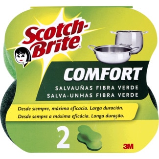 Esfregão Fibra Verde com Esponja Salva-Unhas 2 unidades - Scotch-brite
