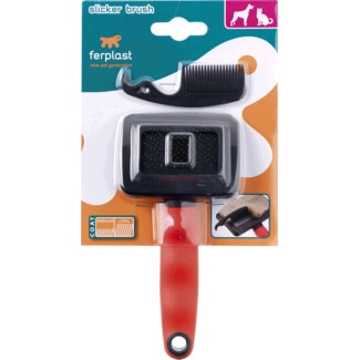 Escova Slicker Brush para Cão e Gato com Pêlo Médio e Comprido embalagem 1 unidade - Ferplast