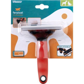 Escova Trimmer para Cão e Gato com Pêlo Pequeno e Médio embalagem 1 unidade - Ferplast