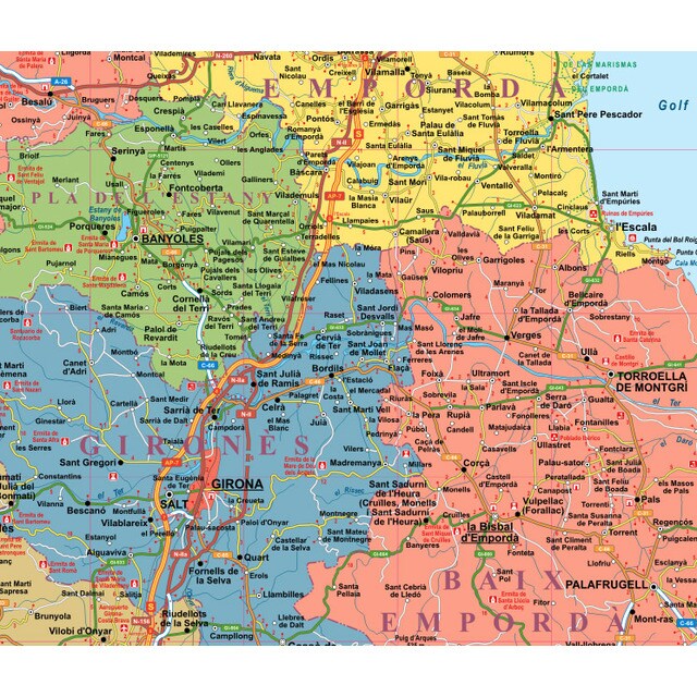 Mapa girona comarcal i turístic 2