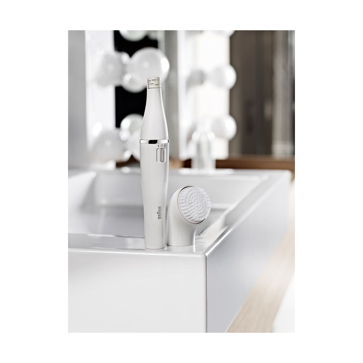 Depiladora Facial de Arranque Braun Silk-épil 810 com Escova de Limpeza de Rosto - Branco Branco-8