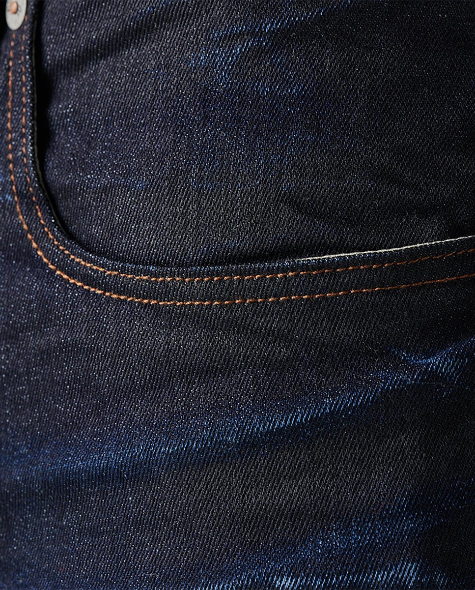 Jeans 3301 tapered azuis Azul-5