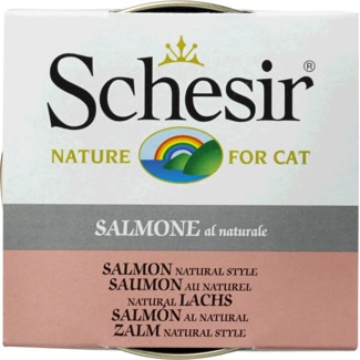Comida Húmida para Gato com Salmão ao Natural lata 85 g - Schesir