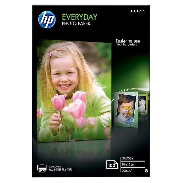 Imagen 0 de Papel fotográfico brillante HP Everyday 10 x 15 cm 200g 100 hojas