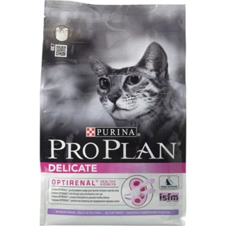 Ração para Gato Adulto com OptiRenal para Digestão Sensível Rica em Peru Delicate embalagem 3 kg - Purina Pro Plan