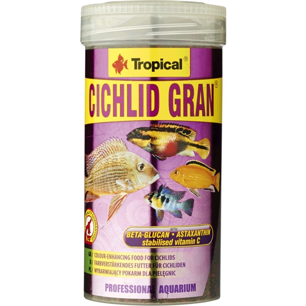 Cichlid Gran para Peixes embalagem 250 ml
