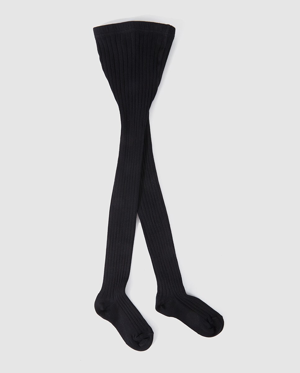Collants basiques côtelés