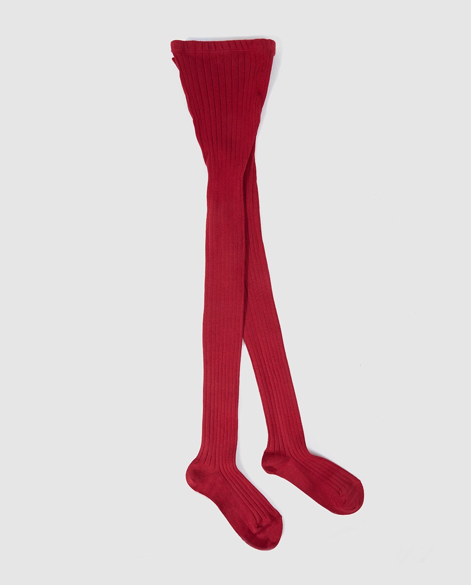 Collants basiques côtelés