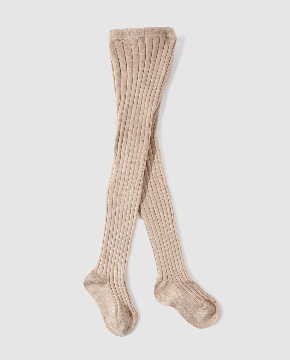Collants basiques côtelés