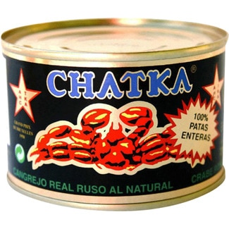cangrejo ruso al natural 100% patas enteras lata 185 g - Chatka