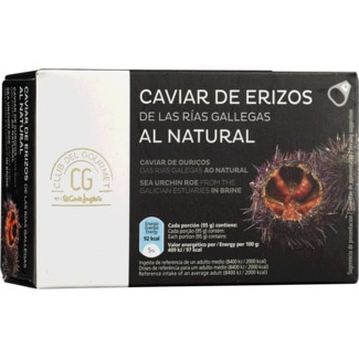 Caviar de Ouriços das Rias Galegas ao Natural lata 95 g - Club Del Gourmet