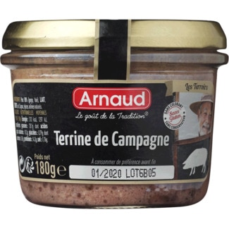 Paté Terrina Campestre frasco 180 g - Arnaud