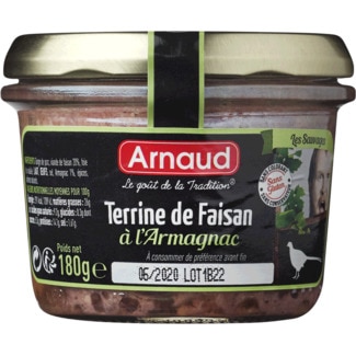 Paté de Faisão com Armagnac frasco 180 g - Arnaud