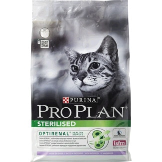 Ração para Gato Adulto Esterilizado com OptiRenal Rica em Peru embalagem 3 kg - Purina Pro Plan