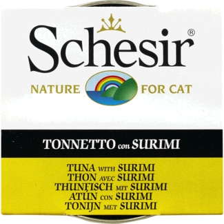 Comida Húmida para Gato com Atum e Surimi lata 85 g - Schesir