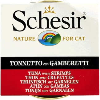 Comida Húmida para Gato com Atum e Gambas lata 85 g - Schesir