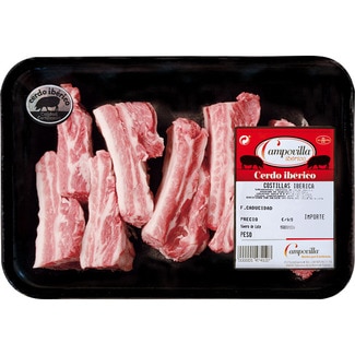 costillas ibéricas frescas peso aproximado bandeja 800 g - Campovilla