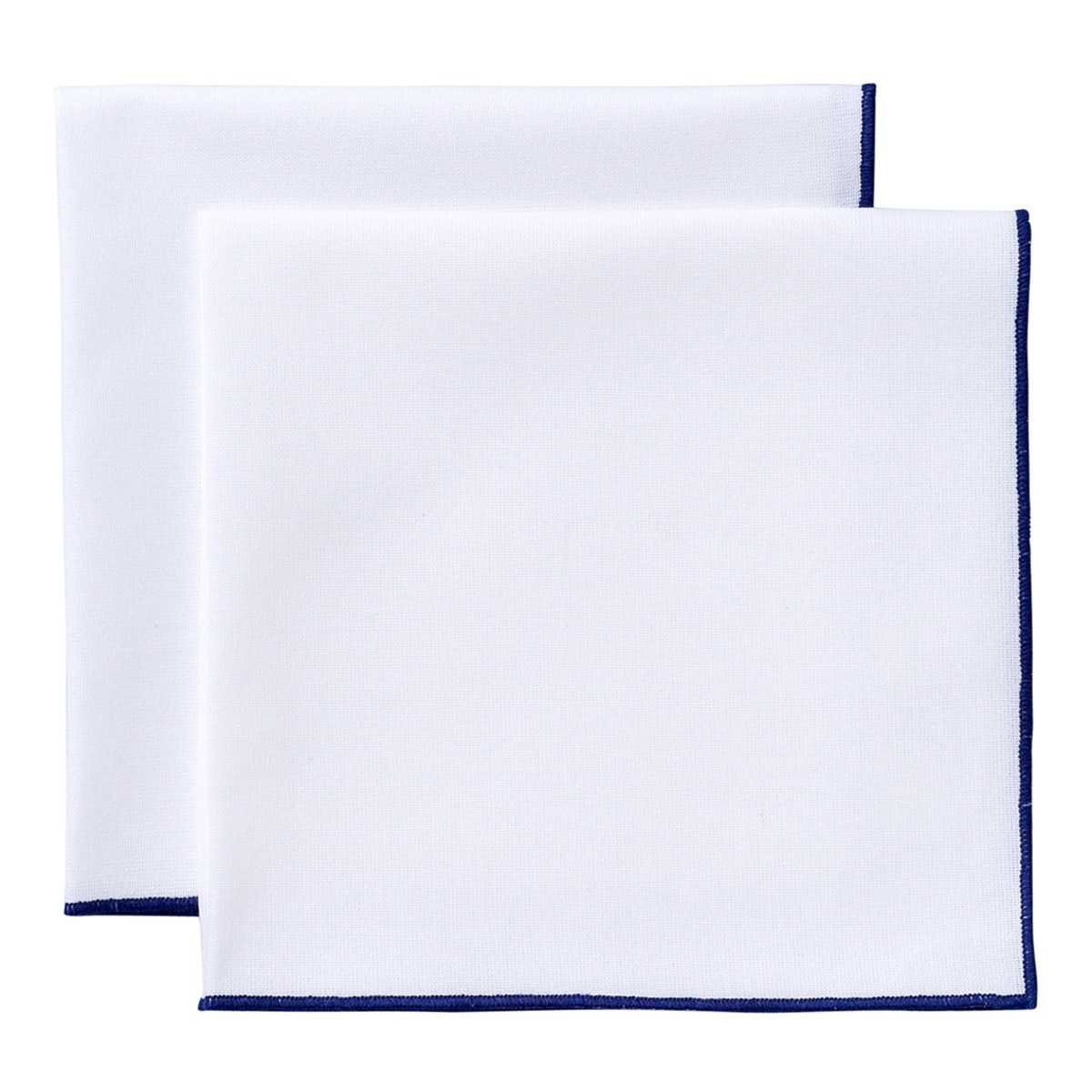 Conjunto de 2 Guardanapos de Algodão Overlock Azul-marinho-1