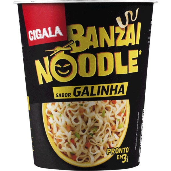 Cigala Banzai Noodles com Sabor a Galinha embalagem 67 g
