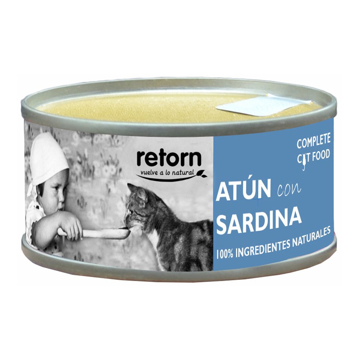 Imagen 0 de Comida húmeda para gatos adultos Retorn atún con sardina 80 g