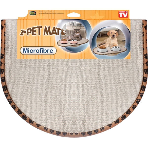 alfombra de microfibra para colocar comederos de mascotas 1 unidad