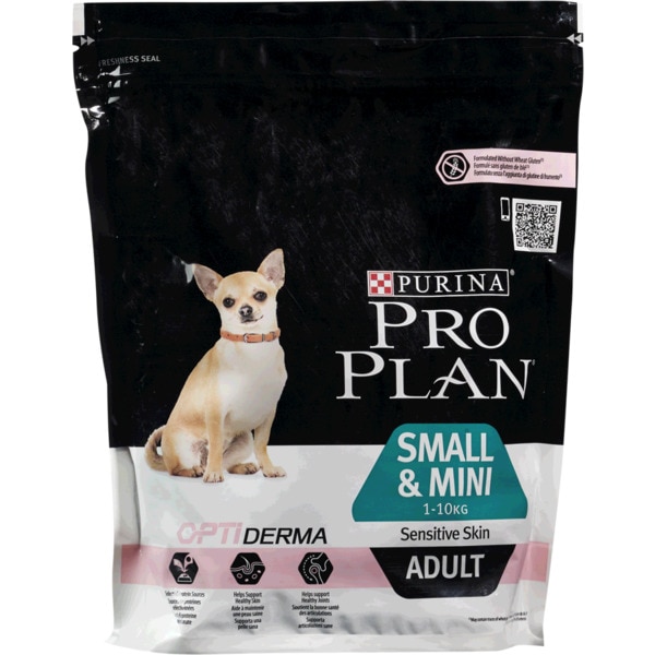 Ração para Cão Adulto Pequeno e Mini com OptiDerma para Pele Sensível Rica em Salmão embalagem| 700 g