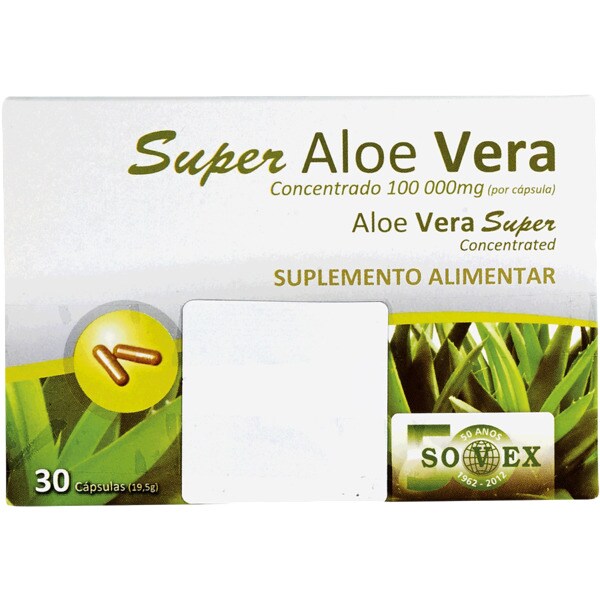 Sovex Super Aloe Vera 100.000 Mg por Cápsula embalagem 30 cápsulas