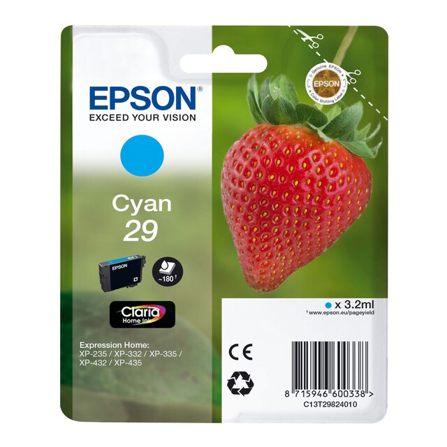 Imagen 0 de Cartucho original Epson 29 Cian (C13T29824010)