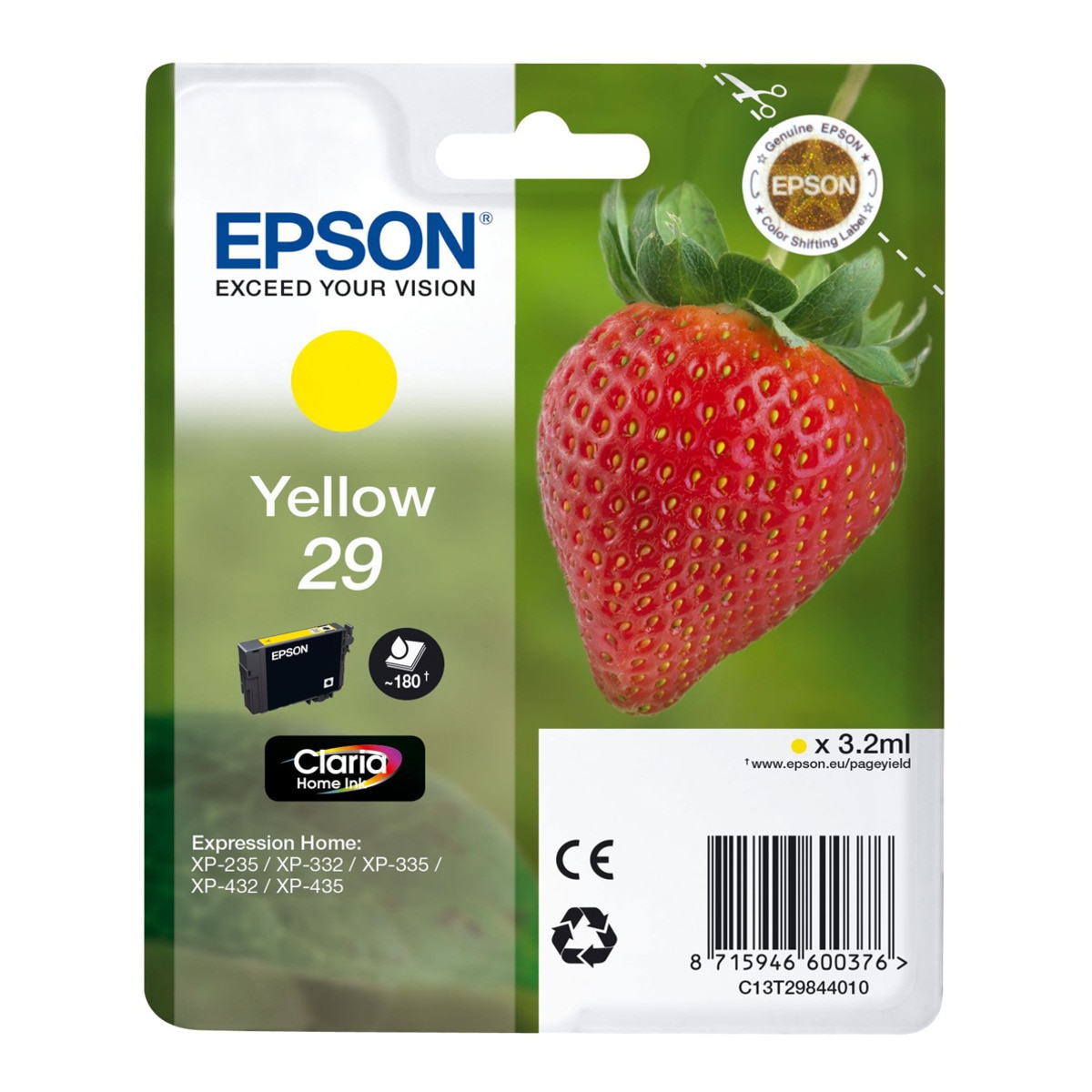 Imagen 0 de Cartucho original Epson 29 Amarillo (C13T29844010)