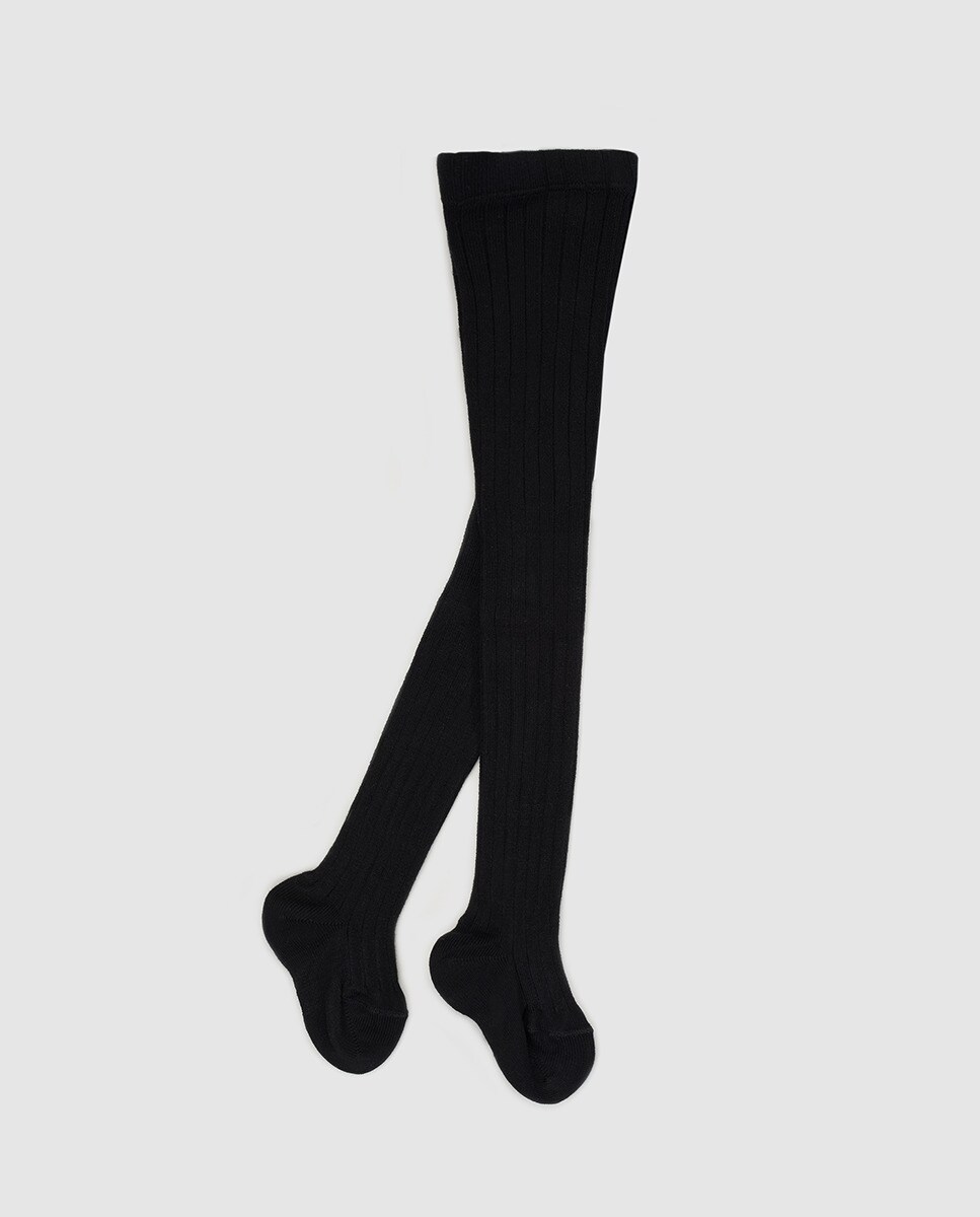 Collants basiques côtelés