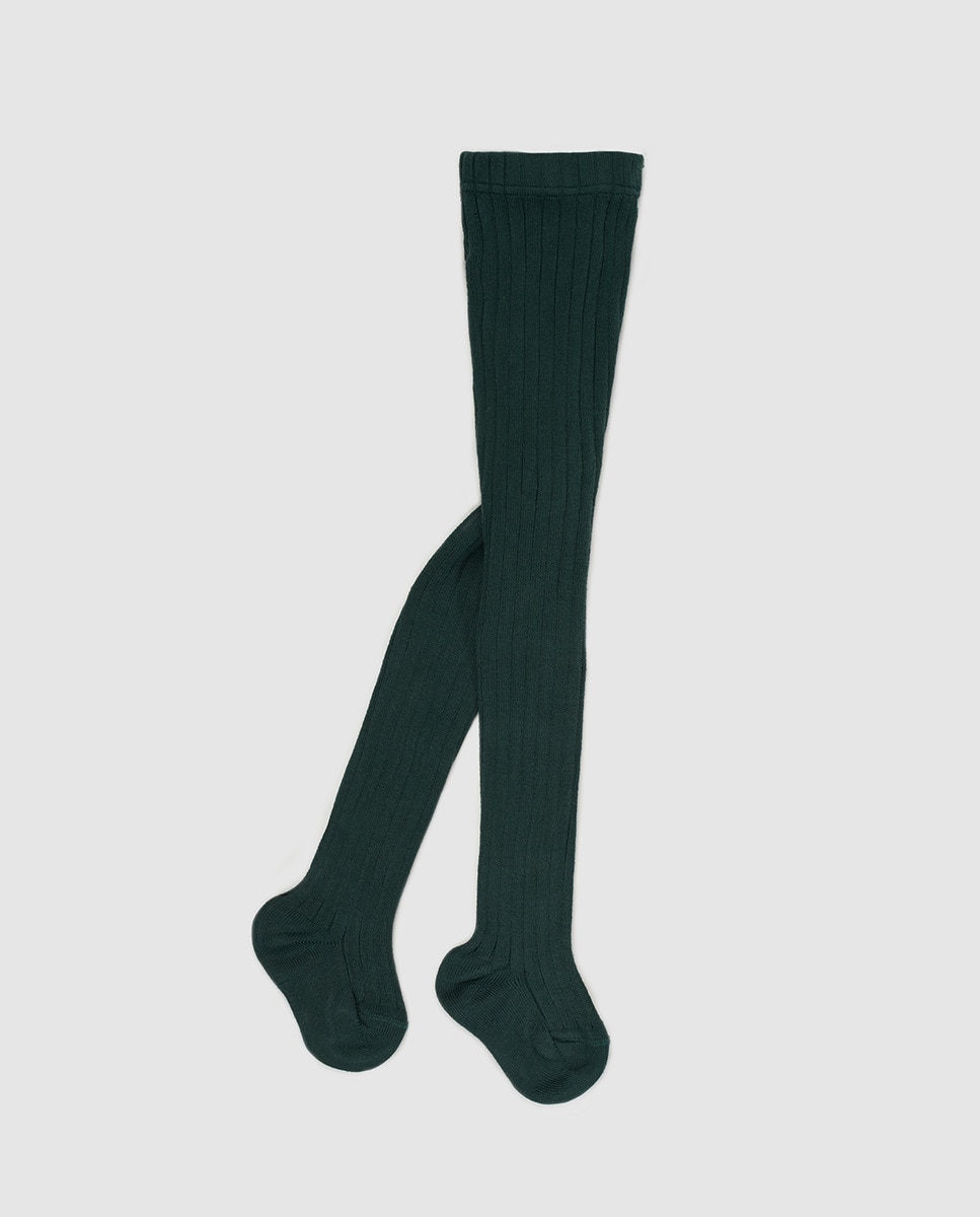 Collants basiques côtelés