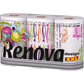 papel de cocina decorado 2 capas paquete 3 rollos - Renova