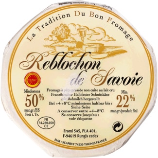 Queijo de vaca AOC Tradition Peso Aproximado por unidade 500 g - Reblochon De Savoie