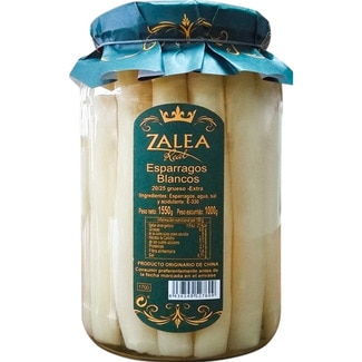 Real espárragos blancos extra gruesos 20-25 piezas galon 900 g neto escurrido - Zalea