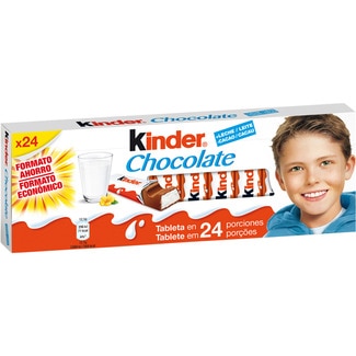 barritas de chocolate con leche estuche 24 unidades - Kinder