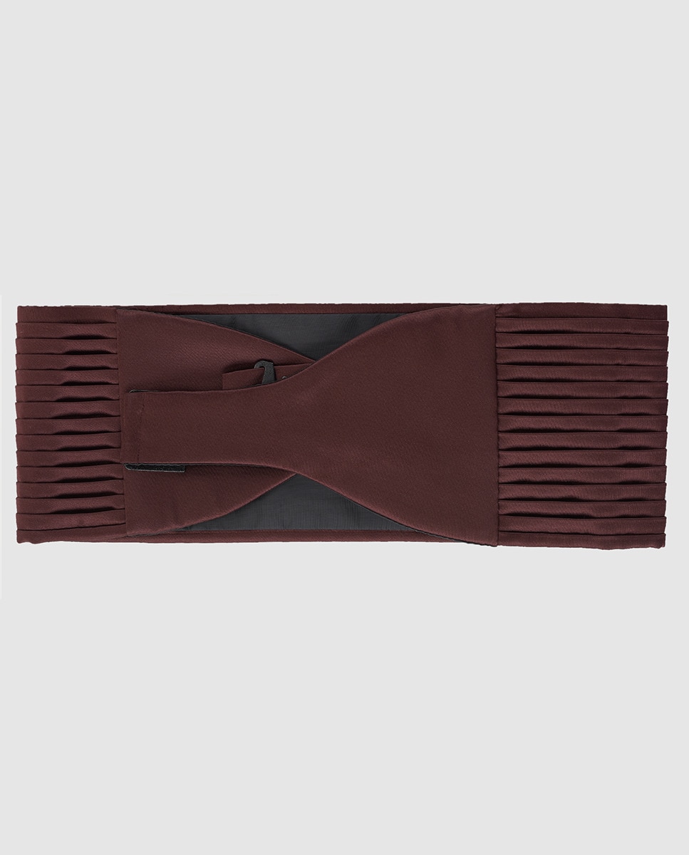 Faixa grená às riscas com estojo Vermelho-2