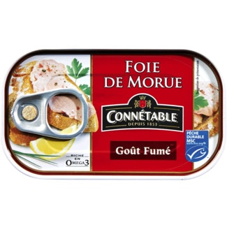 Fígado de Bacalhau Fumado lata 121 g - Connétable