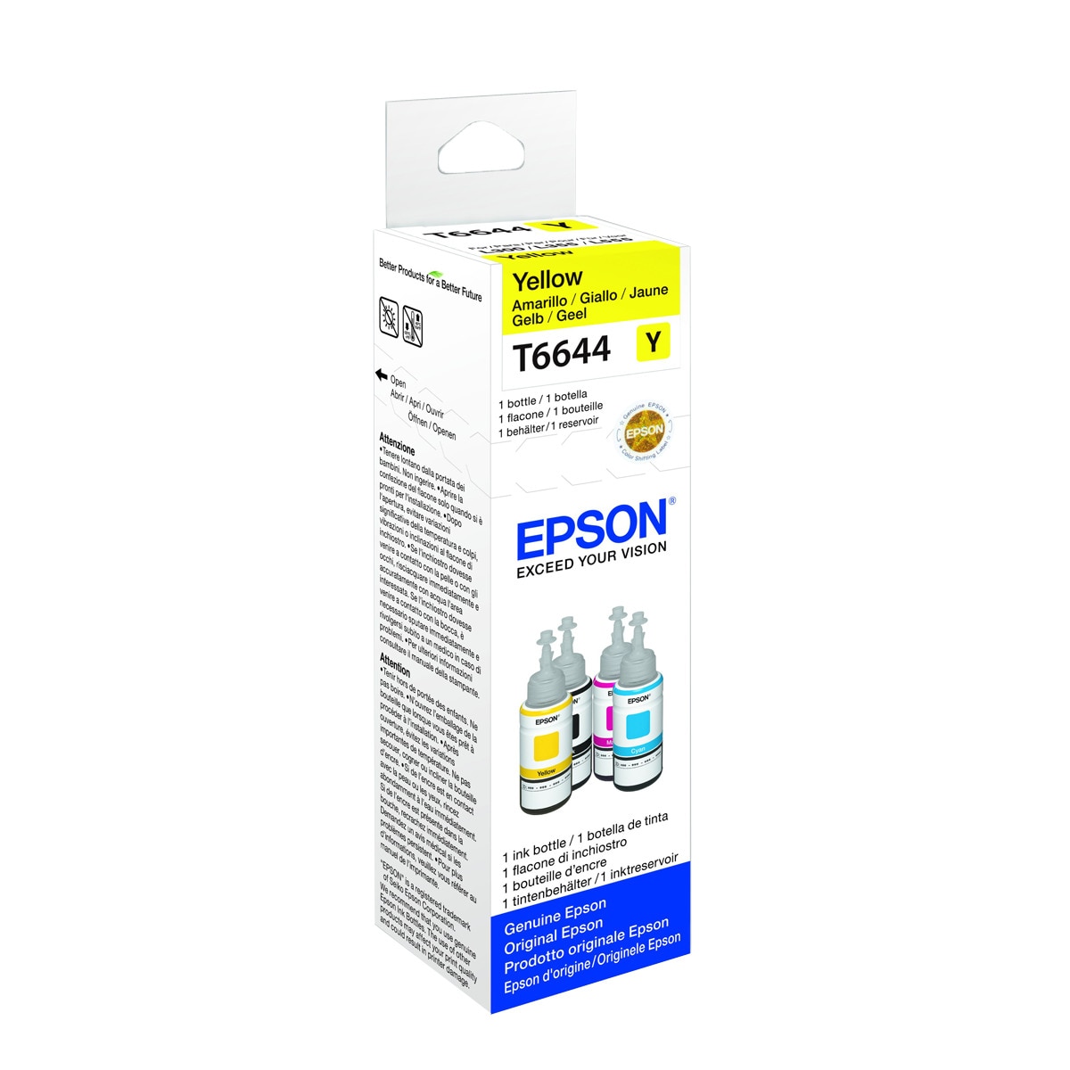 Botella de tinta original EPSON serie 664 Amarillo 70 ml (C13T664440) 1