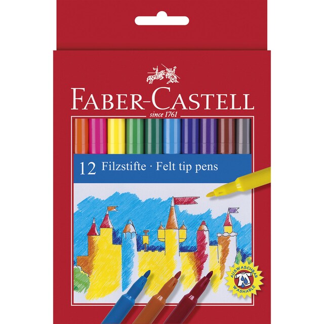Imagen 0 de Estuche 12 Rotuladores Escolares Faber-Castell