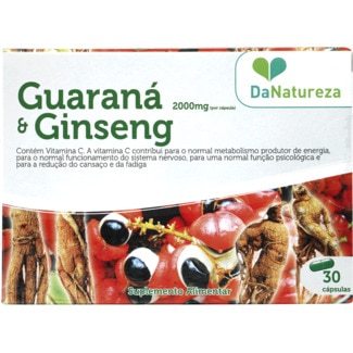 Guaraná e Ginseng embalagem 30 cápsulas - Da Natureza