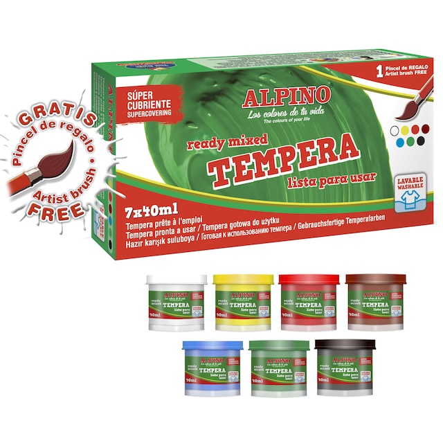 Imagen 0 de Témperas + Pincel Alpino