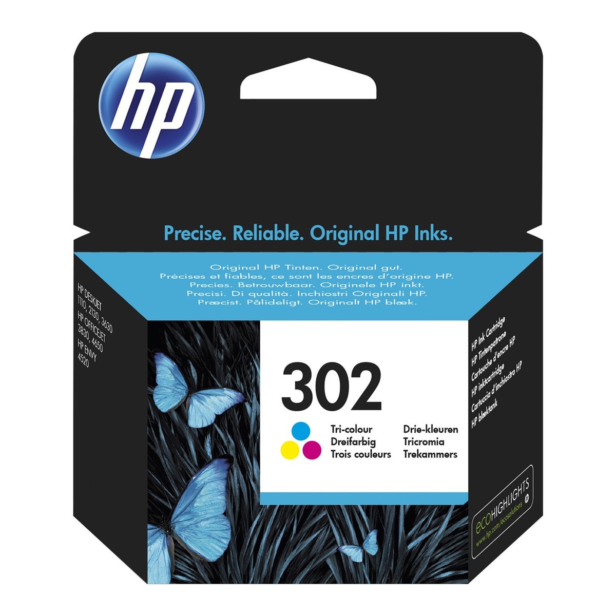 Imagem 0 de Tinteiro HP Original F6U65AE 302 Tricolor, Instant Ink