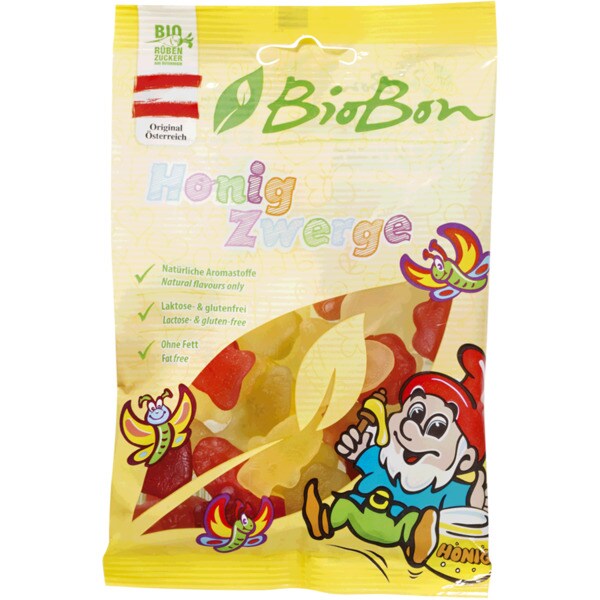 BioBon Gomas de Gelatina de Mel Biológicas embalagem 85 g