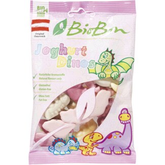 BioBon Gomas Dinossauros de Iogurte Biológicas embalagem 80 g