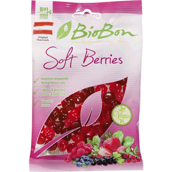 BioBon Gomas de Frutos Vermelhos Biológicas embalagem 100 g