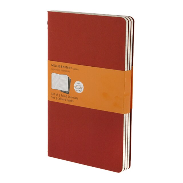 Imagem 0 de Conjunto de 3 cadernos Cahier de linhas vermelhos Moleskine